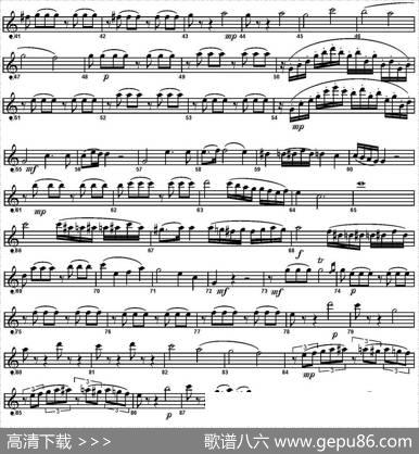SERENADENo.11inEb，K.375Part3（四重奏·上低音萨克斯分谱）