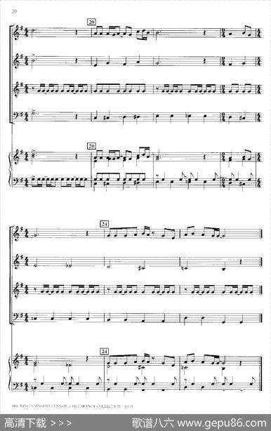 Blackbird（四重奏+钢琴伴奏）