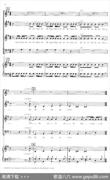 Blackbird（四重奏+钢琴伴奏）