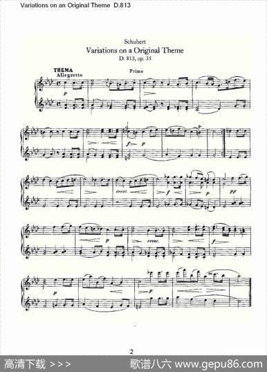 VariationsonanOriginalThemeD.813（原生态主题变鸣曲D.）
