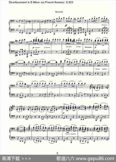 DivertissementinEMinor（onFrenchthemes）