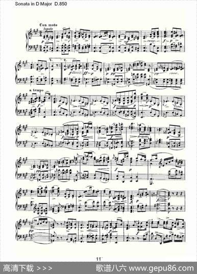 SonatainDMajorD.850（D大调奏鸣曲D.850）