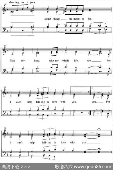 Can'thelpfallinginlove（四重奏）