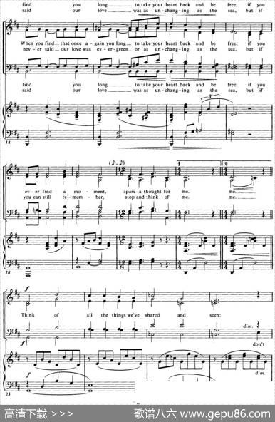 ChoralSuitefromThePhantomoftheOpera（1THINKOFME、四重奏）