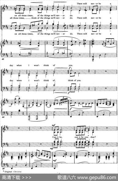 ChoralSuitefromThePhantomoftheOpera（1THINKOFME、四重奏）