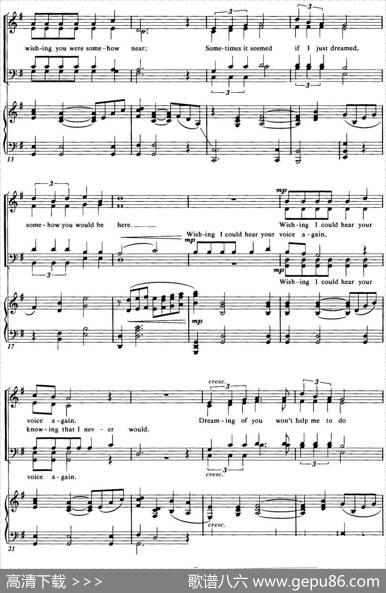 ChoralSuitefromThePhantomoftheOpera（2WISHINGYOUWERESOMEHOWHEREAGAIN、四重奏）