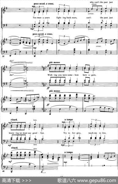 ChoralSuitefromThePhantomoftheOpera（2WISHINGYOUWERESOMEHOWHEREAGAIN、四重奏）
