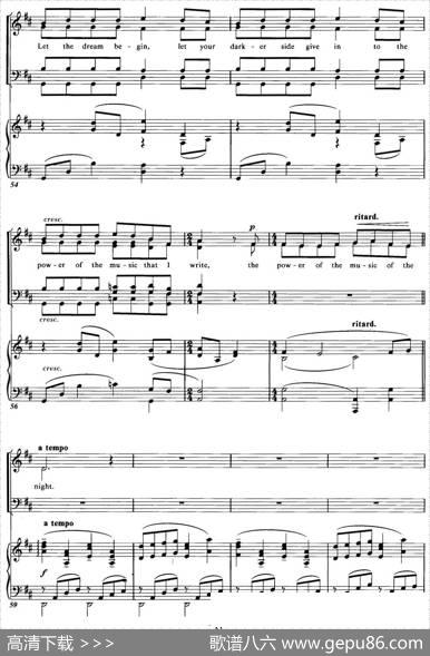 ChoralSuitefromThePhantomoftheOpera（3THEMUSICOFTHENIGHT、四重奏）