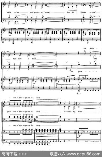 ChoralSuitefromThePhantomoftheOpera（4THEPHANTOMOFTHEOPERA、四重奏）