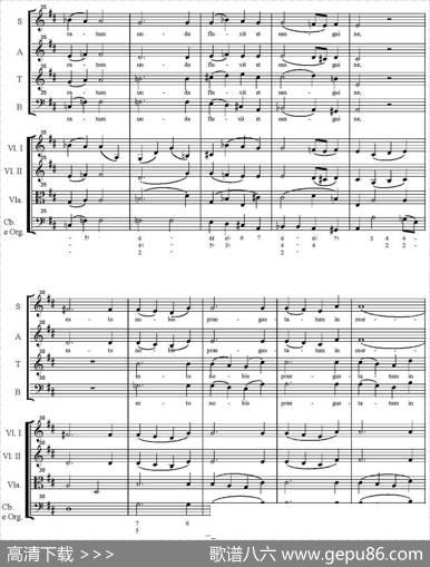 MotetteAVEVERUMCORPUS（KochelNo.618、萨克斯四重奏）