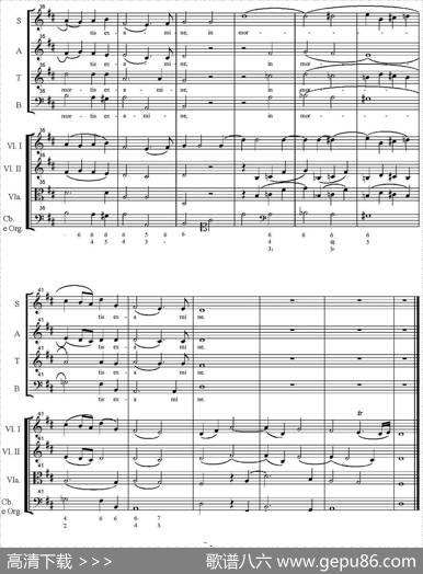 MotetteAVEVERUMCORPUS（KochelNo.618、萨克斯四重奏）