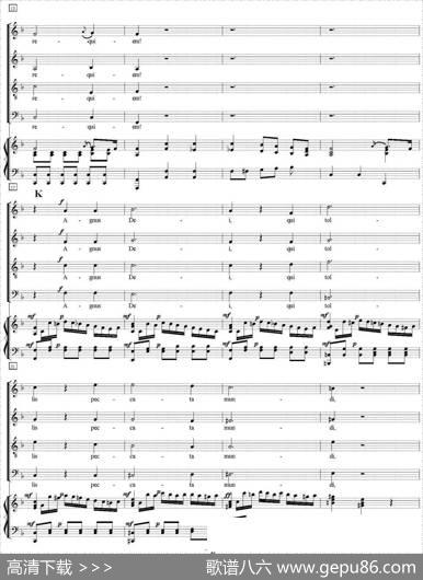 N°12AgnusDei（萨克斯四重奏+钢琴伴奏）