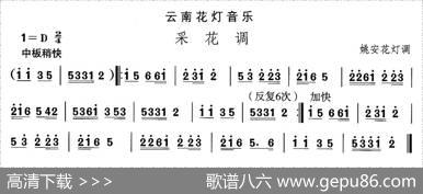 中国民族民间舞曲选（六)云南花灯：采花）