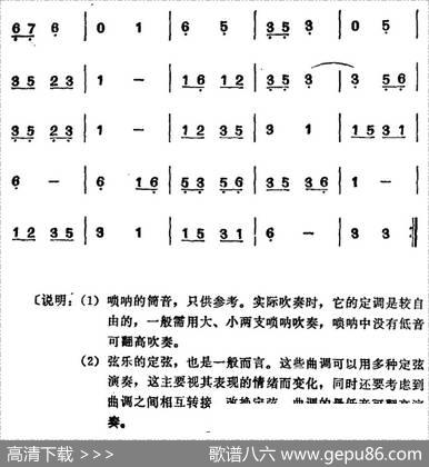 湖南民间乐曲选：风流八板子|洪滔、贾古记谱