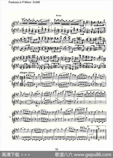 FantasiainFMinorD.940（F小调幻想曲D.940）