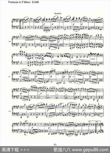 FantasiainFMinorD.940（F小调幻想曲D.940）