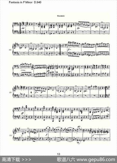 FantasiainFMinorD.940（F小调幻想曲D.940）