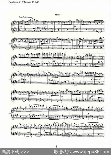 FantasiainFMinorD.940（F小调幻想曲D.940）