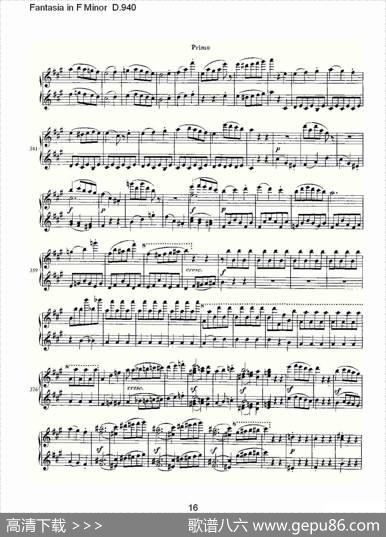 FantasiainFMinorD.940（F小调幻想曲D.940）