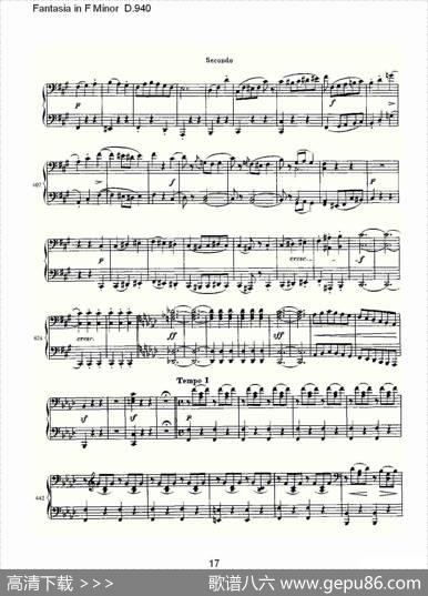 FantasiainFMinorD.940（F小调幻想曲D.940）