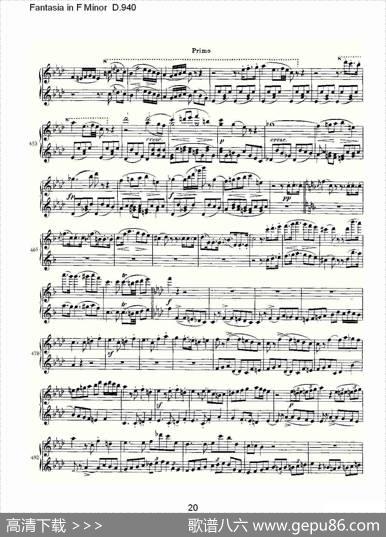 FantasiainFMinorD.940（F小调幻想曲D.940）