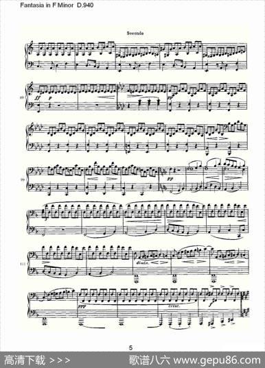 FantasiainFMinorD.940（F小调幻想曲D.940）