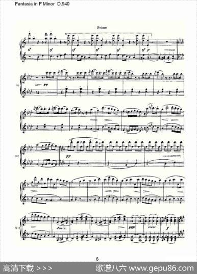 FantasiainFMinorD.940（F小调幻想曲D.940）