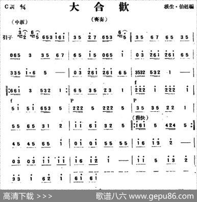 大合欢（民乐齐奏+打击乐）|根生·伯廷编曲