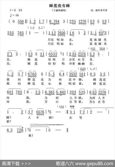 睡莲没有睡