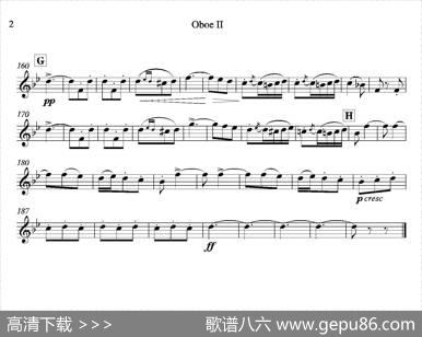 饮酒歌（管弦乐队2支双簧管分谱）|[意]威尔第