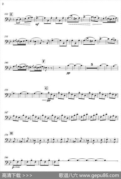 饮酒歌（管弦乐队2支倍低音管分谱）|[意]威尔第