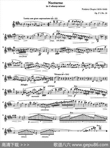 Nocturne（夜曲第20首升C小调）|chopin（肖邦）