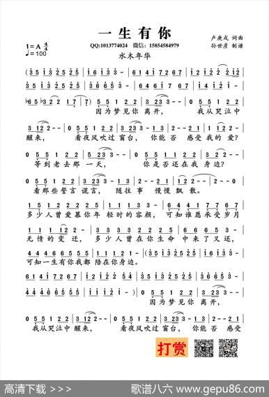 一生有你（水木年华） - 卢庚戌|卢庚戌