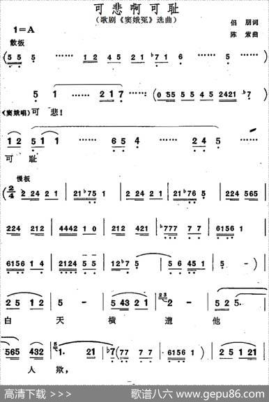 可悲啊可耻（歌剧《窦娥冤》选曲） - 侣朋|陈紫