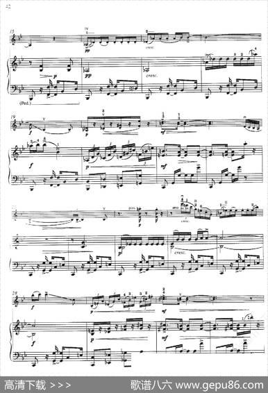 ThreePreludesforPiano·Ⅰ（为钢琴而作的三首前奏曲·Ⅰ）（小提琴+钢琴伴奏）|乔治·格什温曲，海菲茨改编