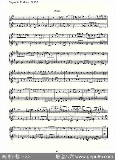 FugueinEMinorD.952（E小调赋格曲D.952）
