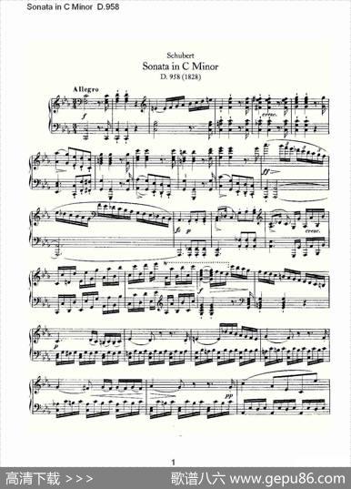 SonatainCMinorD.958（C小调奏鸣曲D.958）