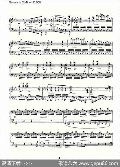 SonatainCMinorD.958（C小调奏鸣曲D.958）