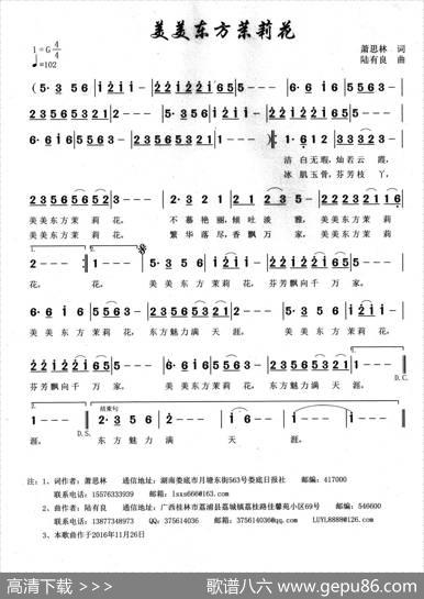 美美东方茉莉花 - 萧思林|陆有良