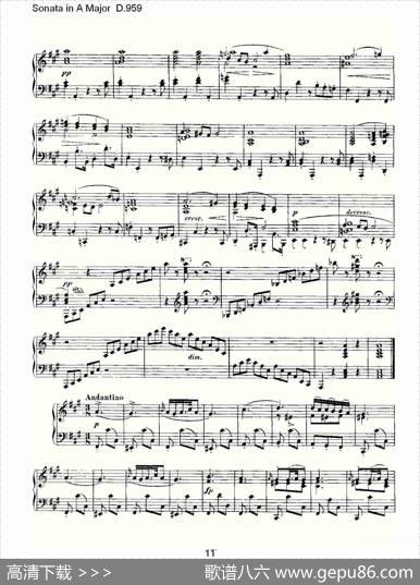 SonatainAMajorD.959（A大调奏鸣曲D.959）