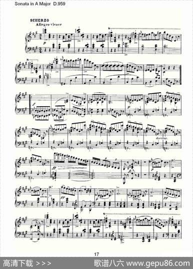 SonatainAMajorD.959（A大调奏鸣曲D.959）