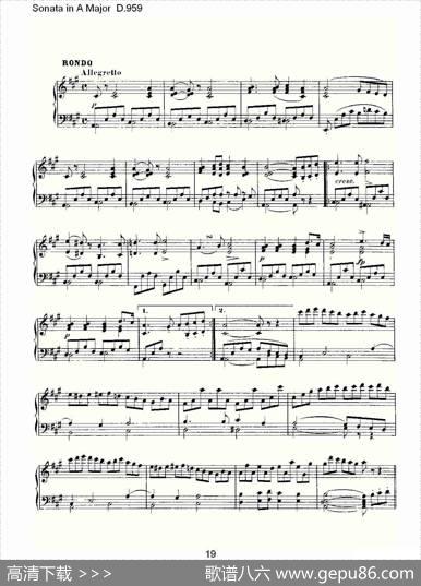 SonatainAMajorD.959（A大调奏鸣曲D.959）