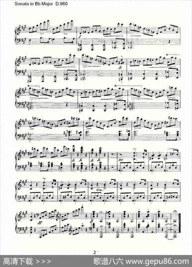 SonatainBbMajorD.960（Bb大调奏鸣曲D.960）