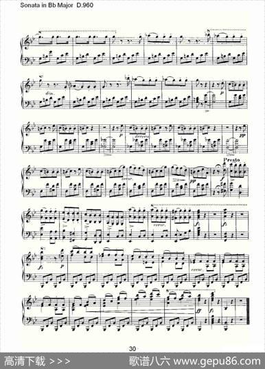 SonatainBbMajorD.960（Bb大调奏鸣曲D.960）