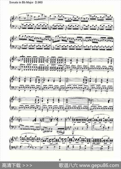 SonatainBbMajorD.960（Bb大调奏鸣曲D.960）