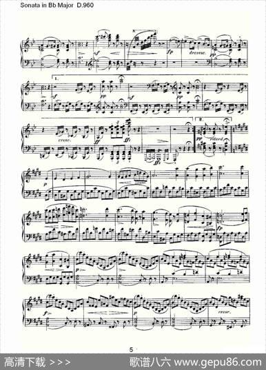 SonatainBbMajorD.960（Bb大调奏鸣曲D.960）