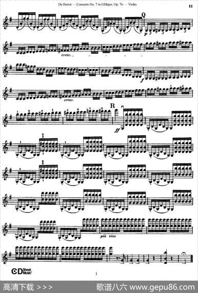 G大调第七协奏曲（ConcertoNo.7inGMajor）Op.76|​贝里奥（Beriot）