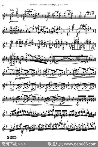 G大调第七协奏曲（ConcertoNo.7inGMajor）Op.76|​贝里奥（Beriot）
