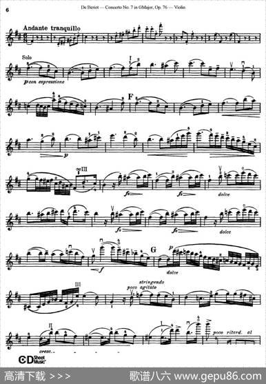 G大调第七协奏曲（ConcertoNo.7inGMajor）Op.76|​贝里奥（Beriot）