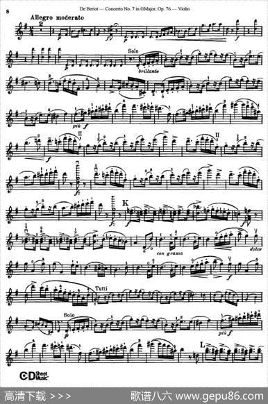 G大调第七协奏曲（ConcertoNo.7inGMajor）Op.76|​贝里奥（Beriot）